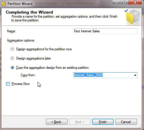 Partition Wizard Aggregations