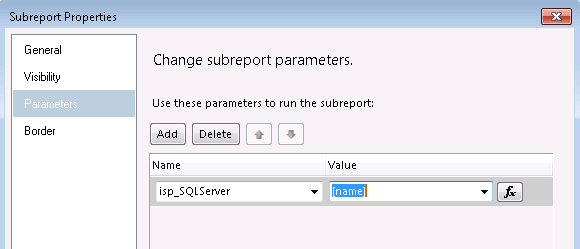 Subreport parameter