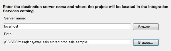 Deploy the SSIS Project