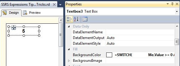 Referring to Contents Within SSRS Textboxes - Designer