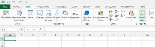 Now return to Excel, go to Insert tab and then click on Power View 