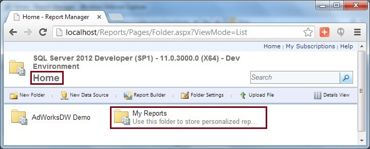 Enable My Reports Feature