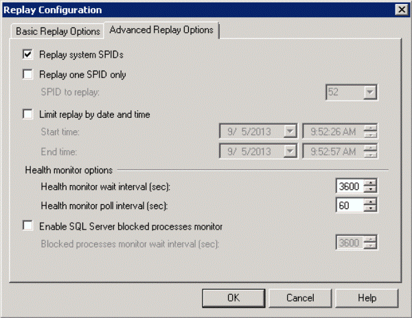 Replay Configuration - Advanced