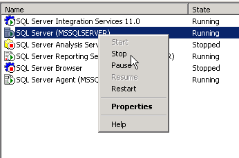 hutdown the SQL Server service and copy the master, model and msdb database files 
