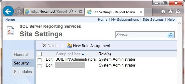 After clicking on OK, the system role assignments will be shown