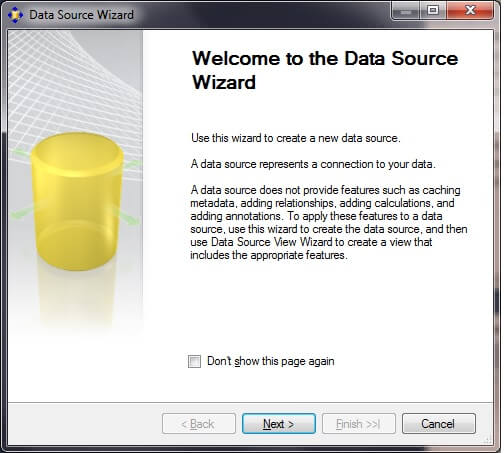 initiate the Data Source Wizard