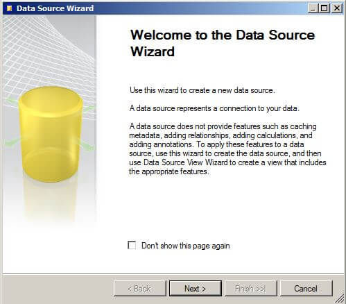 right-click on the Data Sources folder and choose "New Data Source..." 