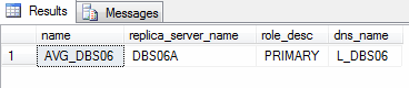 SSMS Single Instance Primary Query