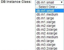 Choice of DB Instance Class