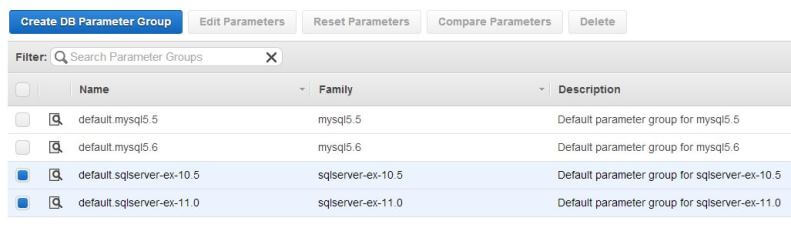 RDS Parameter Groups