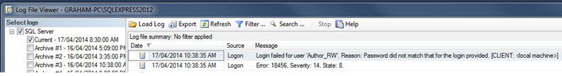 Check the SQL Server logs and see if there is an error there.