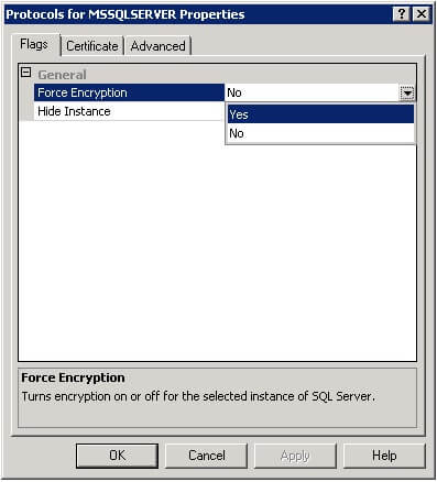 Enforce the encryption