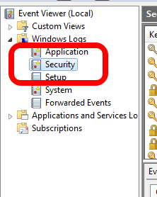 Any audit events will be put into the Security event log for the operating system