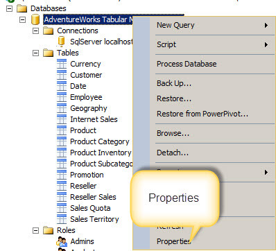 Database properties