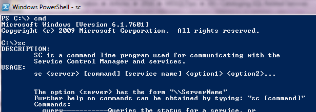 Either you'll need to start a Command Prompt or you'll need to enter cmd