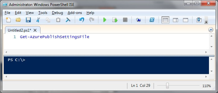 Windows PowerShell ISE - Azure Cmdlets in Commands Window