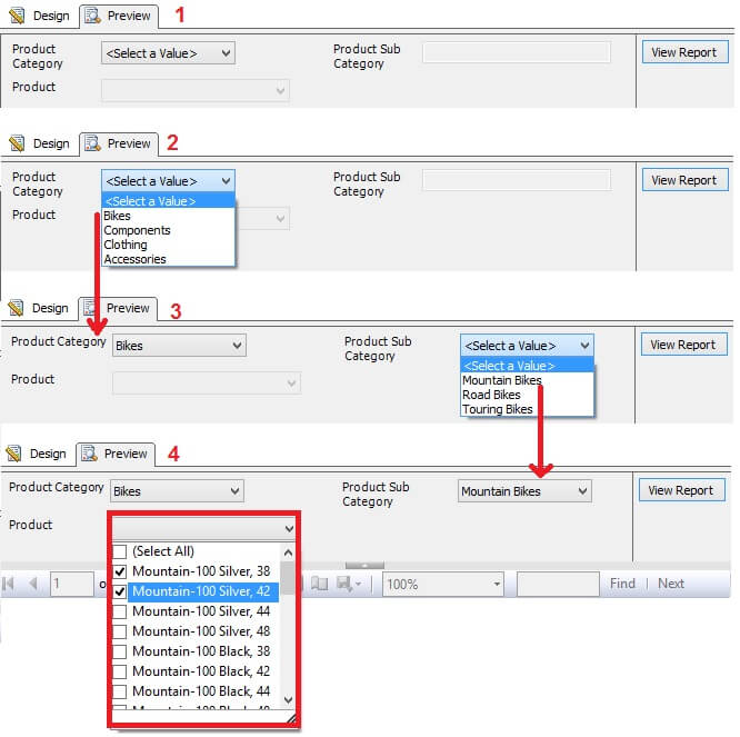 Cascaded Parameters in SSRS
