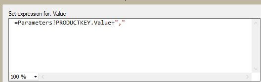 Dataset Parameter Value Expression
