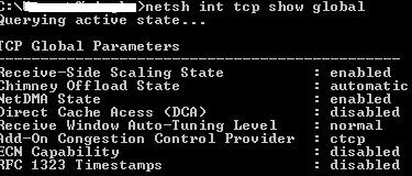 Checked TCP chimney offload