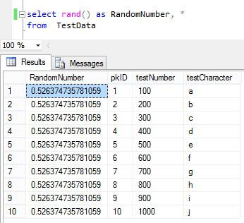 Built-in rand function not returning desired results
