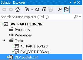 Solution Explorer DEV Profile