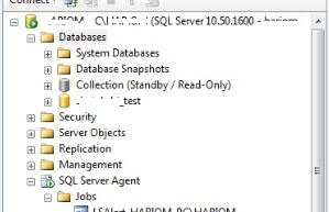Check LS secondary db mode in SSMS