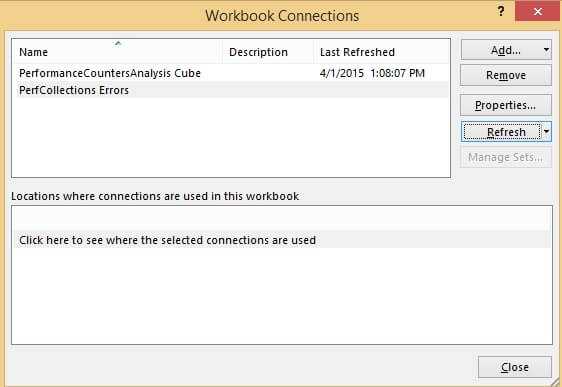 Workbook connections