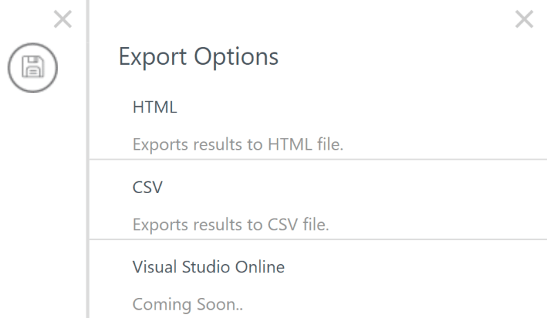 Export Options