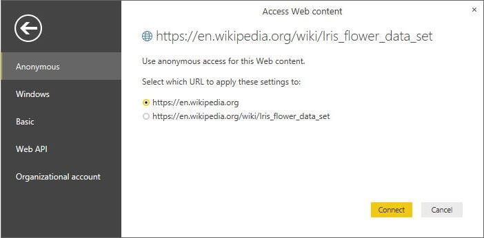 Access Web Content in Power BI Desktop