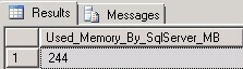 Review the memory usage in SQL Server after the max memory has been configured