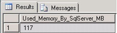 Review the memory usage in SQL Server before code is run
