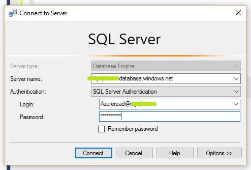 SQL Azure database