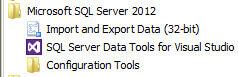 Open the SQL Server Data Tools for Visual Studio