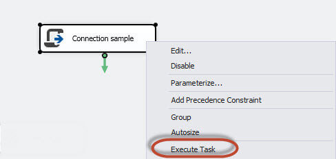 Connection example execution