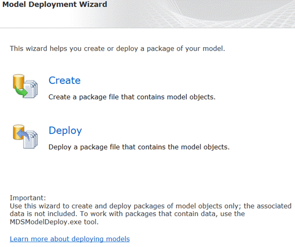 Model Deployment Wizard
