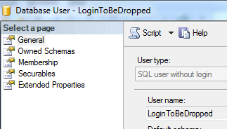 SQL Server user without a matching login