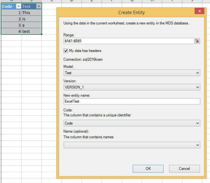 Excel add-in to Create an Entity in Master Data Services does not support compression