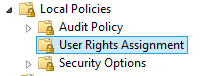 User Rights Assignment