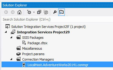 Connection created in SQL Server Integration Services