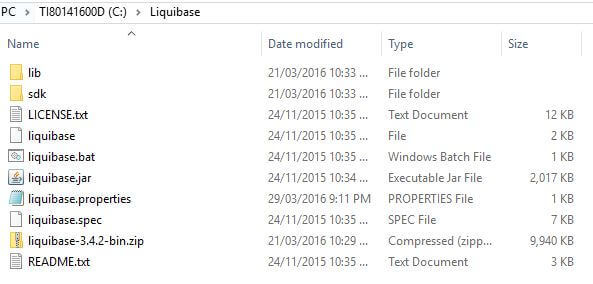 Liquibase Install Directory