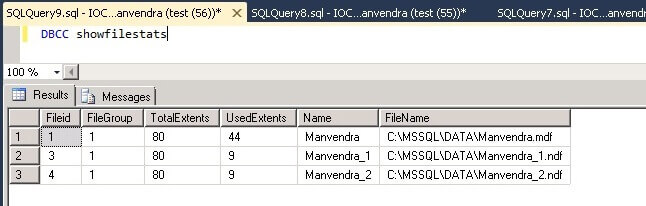 used extents post SQL Server data insert