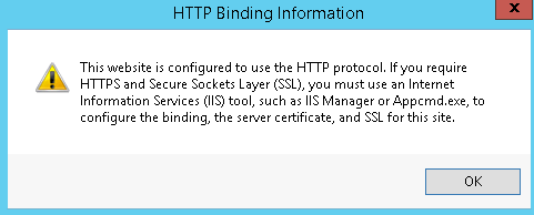 HTTP Binding Information for SQL Server Master Data Services