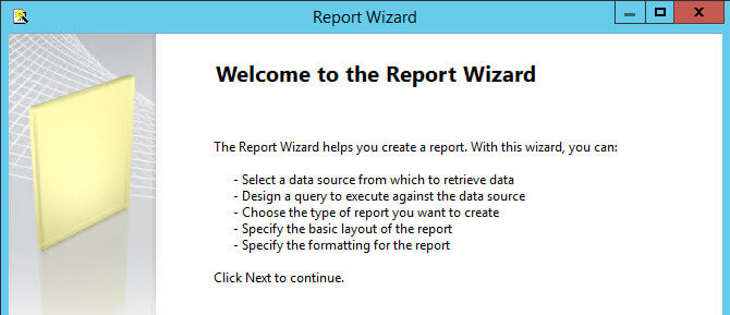 Welcome wizard