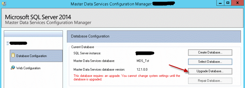 MDS error in MDS Configuration Manager