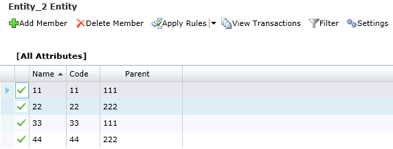 Members With Parent Example in SQL Server Master Data Services