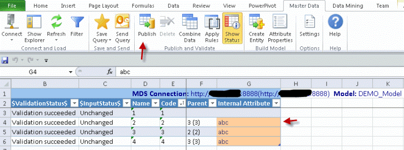 Mass update records in Excel Add-in for SQL Server Master Data Services