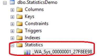 SQL Server Auto Update Statistics in SSMS