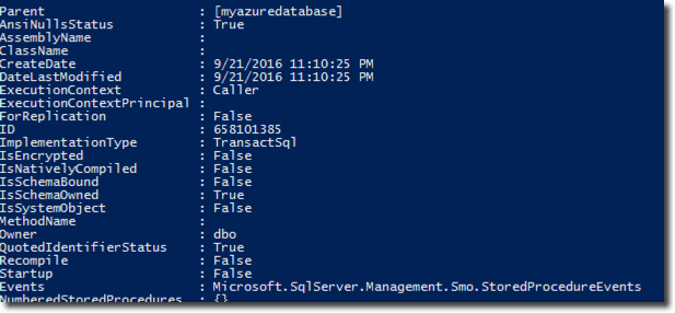 Enumerate SQL Server Stored Procedures and Properties in PowerShell