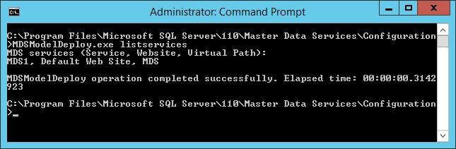 Execute the command in the appropriate MDSModelDeploy folder to get the MDS service name
