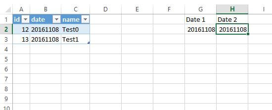 Data updates in Microsoft Excel as the parameters are updated